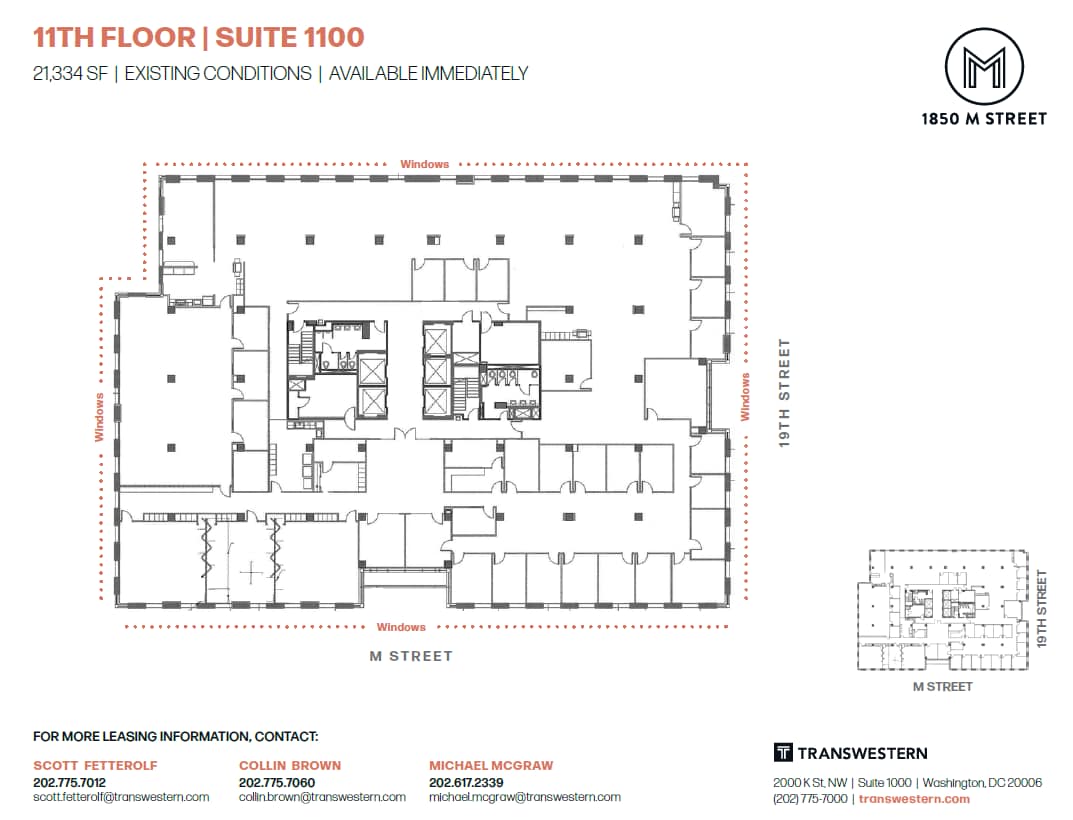 1850 M St NW, Washington, DC en alquiler Plano de la planta- Imagen 1 de 1