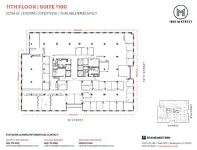 1850 M St NW, Washington, DC en alquiler Plano de la planta- Imagen 1 de 1