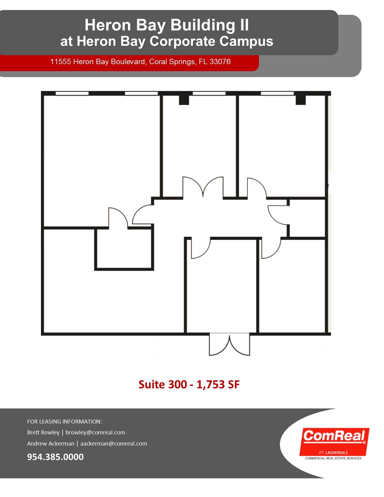 11555 Heron Bay Blvd, Coral Springs, FL en alquiler Plano de la planta- Imagen 1 de 1