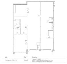 2 Metropolitan Ct, Gaithersburg, MD en alquiler Plano de la planta- Imagen 1 de 1