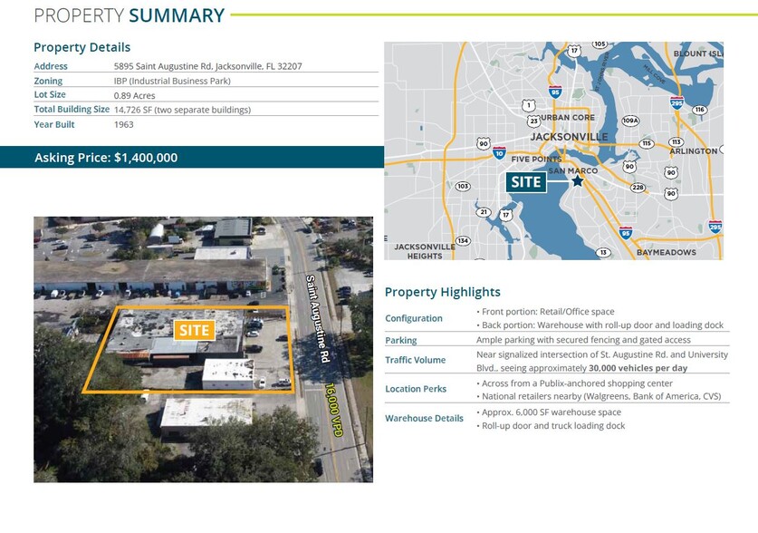 5895 Saint Augustine Rd, Jacksonville, FL en venta - Foto del edificio - Imagen 2 de 4