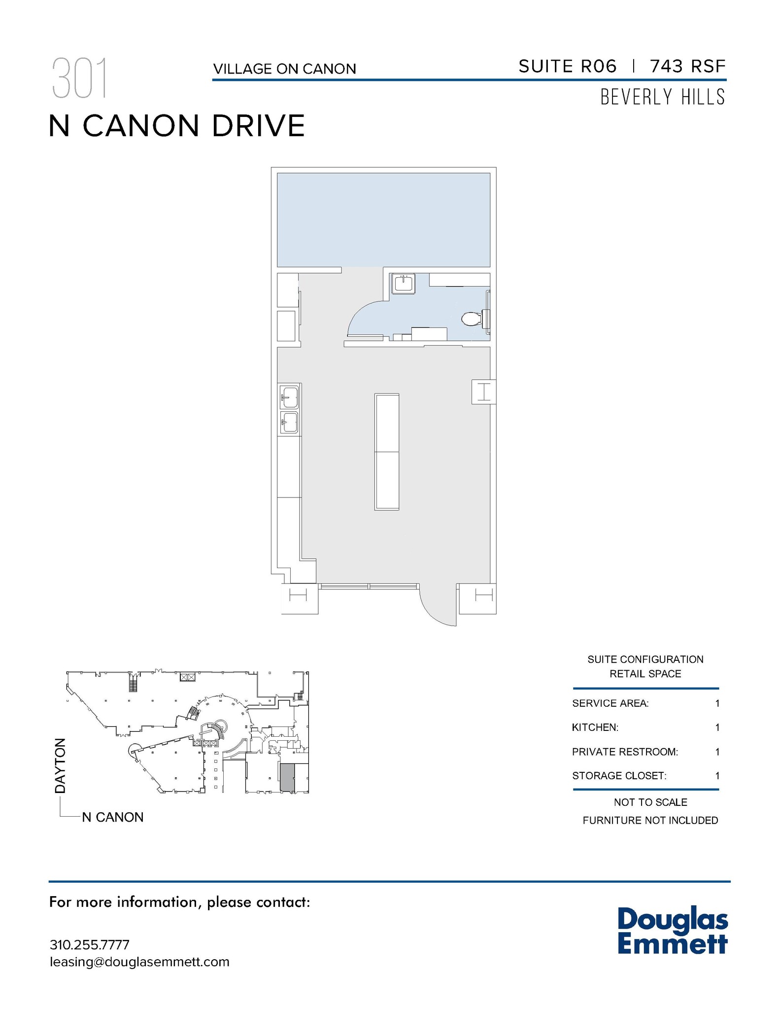 301-333 N Canon Dr, Beverly Hills, CA en alquiler Plano de la planta- Imagen 1 de 1