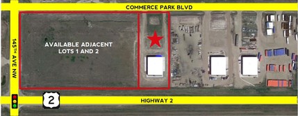 14472 Commerce Park Blvd, Williston, ND - VISTA AÉREA  vista de mapa - Image1