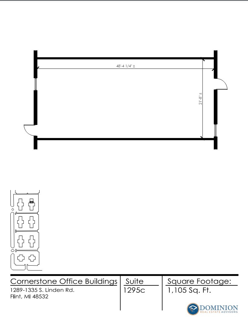 1295 S Linden Rd, Flint, MI en alquiler Plano de la planta- Imagen 1 de 1