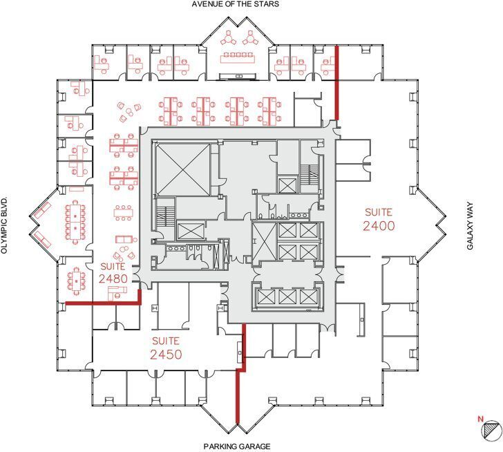 2121 Avenue of the Stars, Century City, CA en alquiler Plano de la planta- Imagen 1 de 13