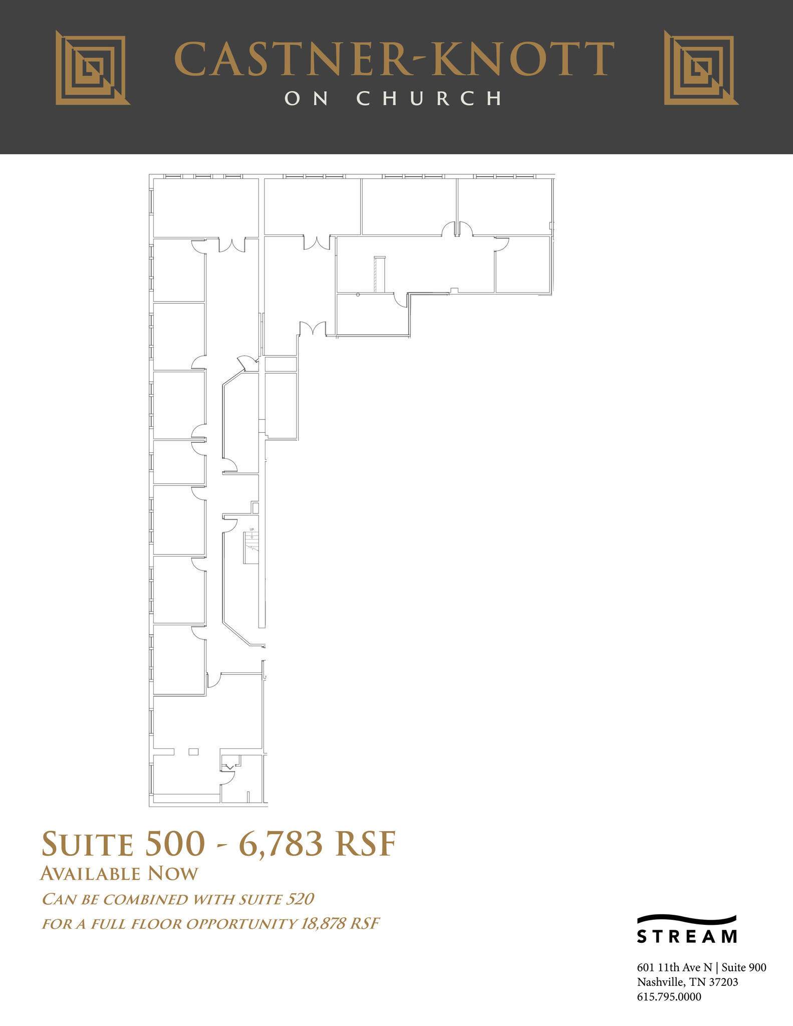 618 Church St, Nashville, TN en alquiler Plano de la planta- Imagen 1 de 1