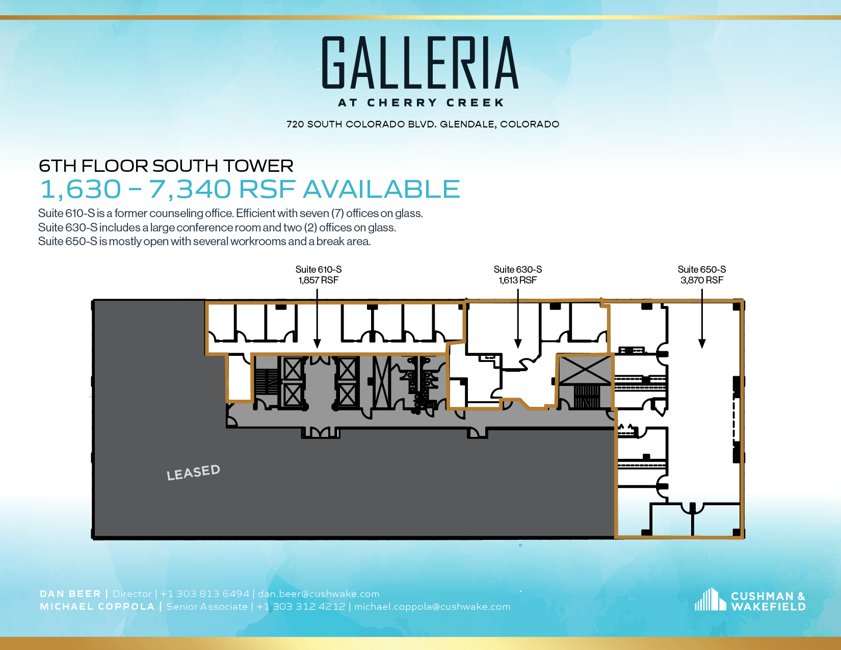 720 S Colorado Blvd, Denver, CO en alquiler Plano de la planta- Imagen 1 de 1