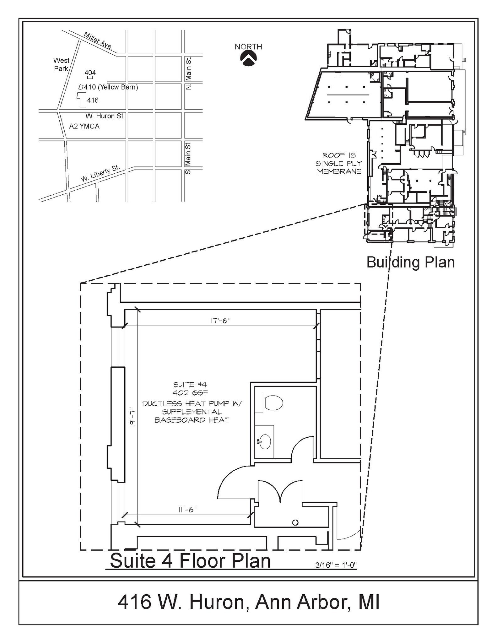 400-416 W Huron St, Ann Arbor, MI en alquiler Plano de la planta- Imagen 1 de 1