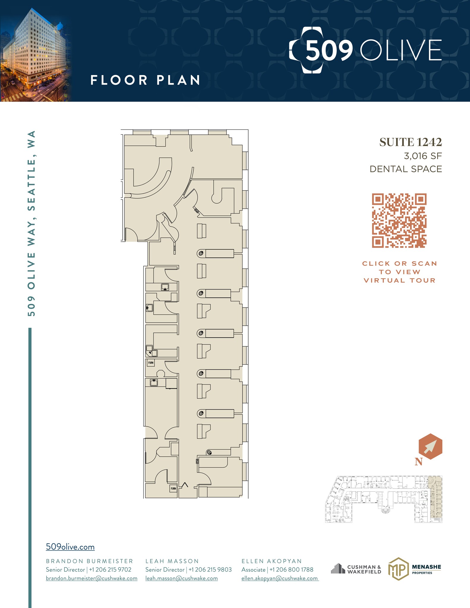 509 Olive Way, Seattle, WA en alquiler Plano de la planta- Imagen 1 de 1