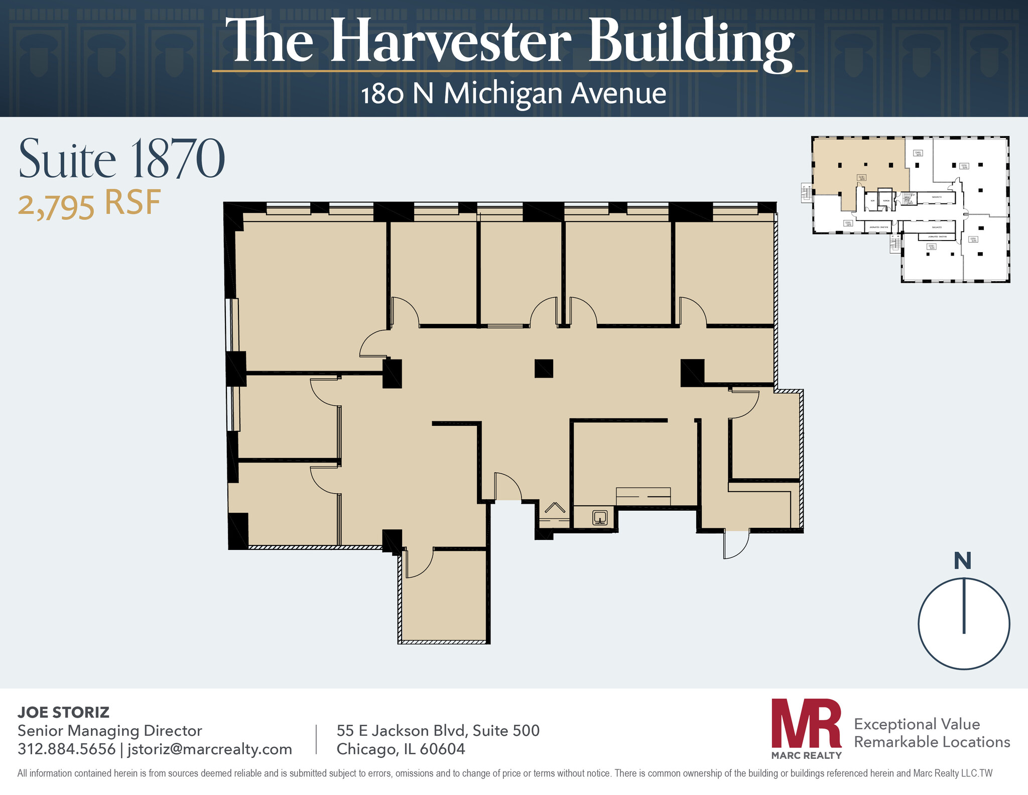 180 N Michigan Ave, Chicago, IL en alquiler Plano de la planta- Imagen 1 de 6