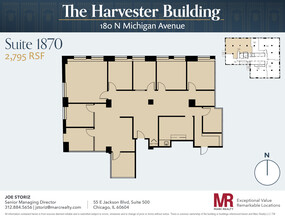 180 N Michigan Ave, Chicago, IL en alquiler Plano de la planta- Imagen 1 de 6