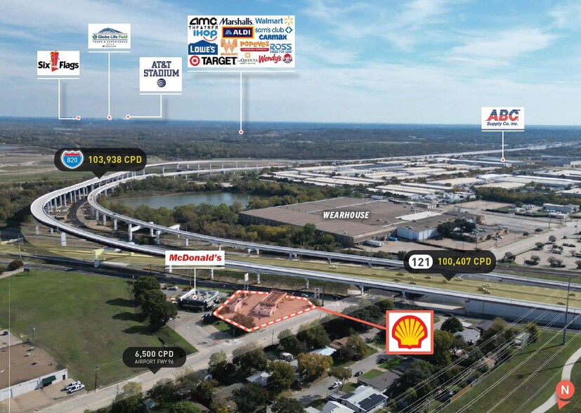 7301 Airport Fwy, Richland Hills, TX en venta - Vista aérea - Imagen 3 de 5