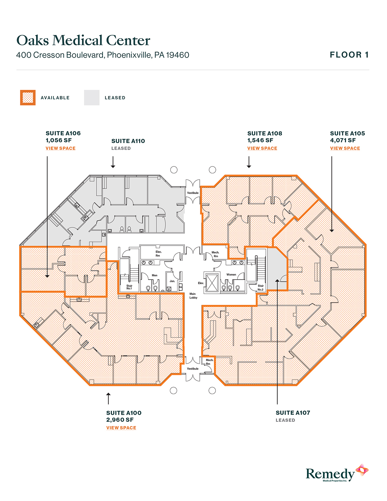 400 Cresson Blvd, Phoenixville, PA en alquiler Plano de la planta- Imagen 1 de 2