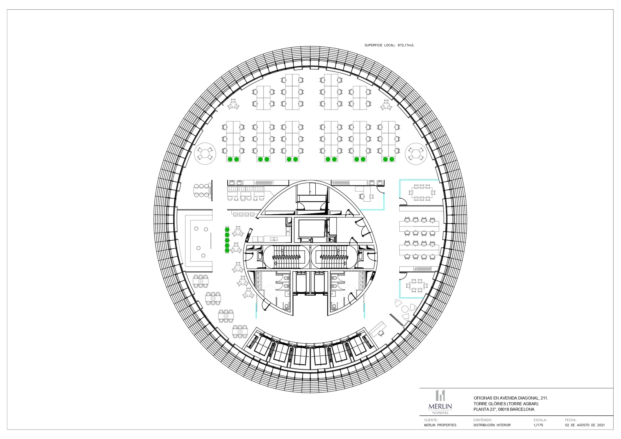 Avinguda Diagonal, 211, Barcelona, Barcelona en alquiler Plano de planta tipo- Imagen 1 de 2
