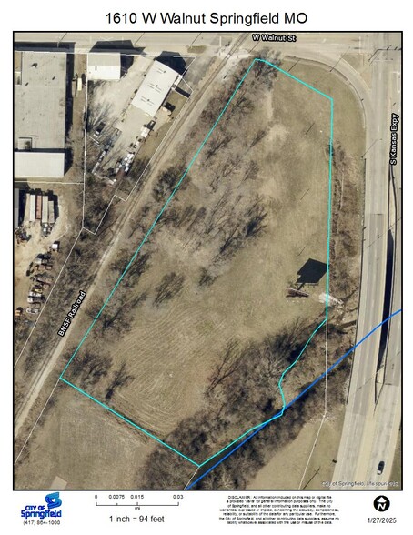 1610 W Walnut St, Springfield, MO en venta - Vista aérea - Imagen 1 de 6