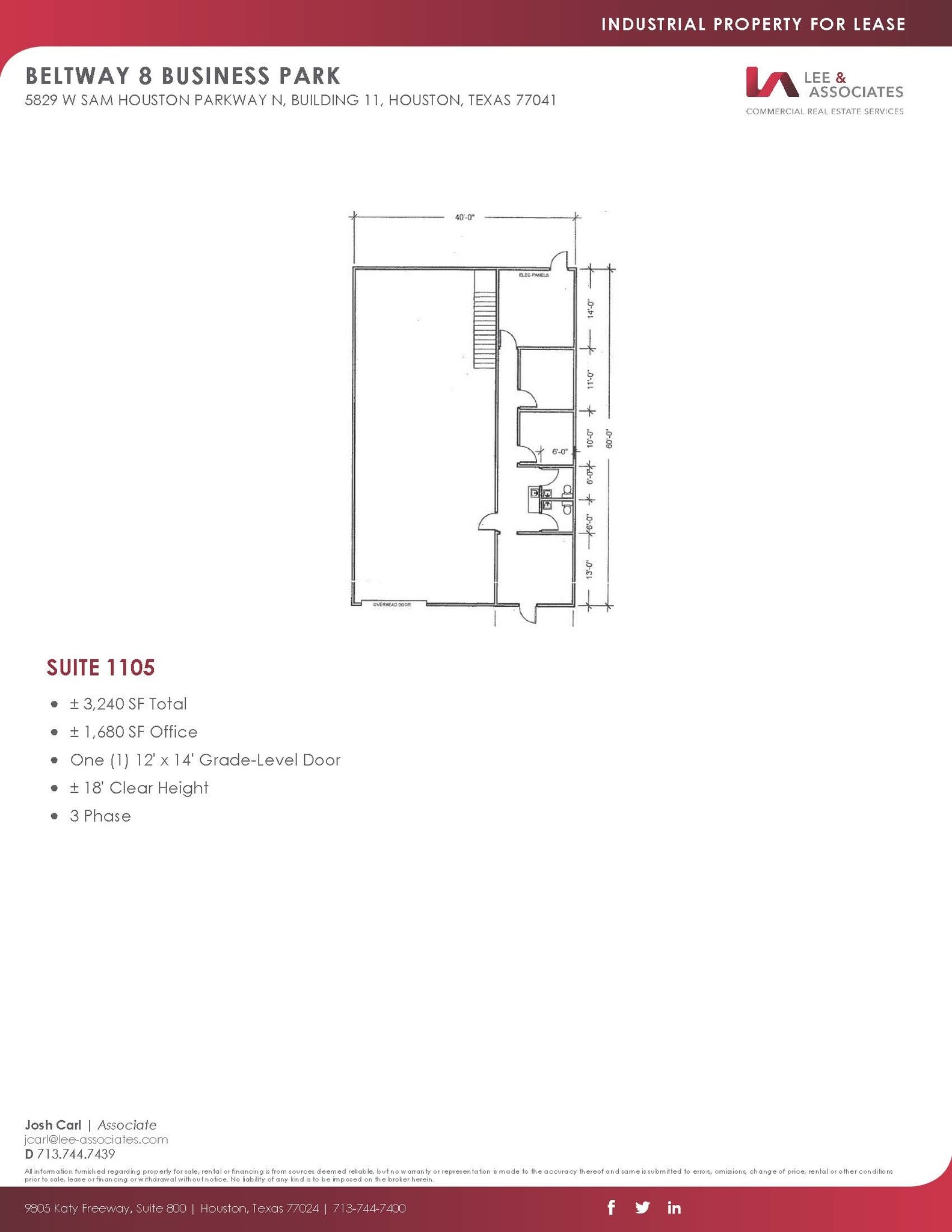 5829 W Sam Houston Pky N, Houston, TX en alquiler Plano de la planta- Imagen 1 de 1