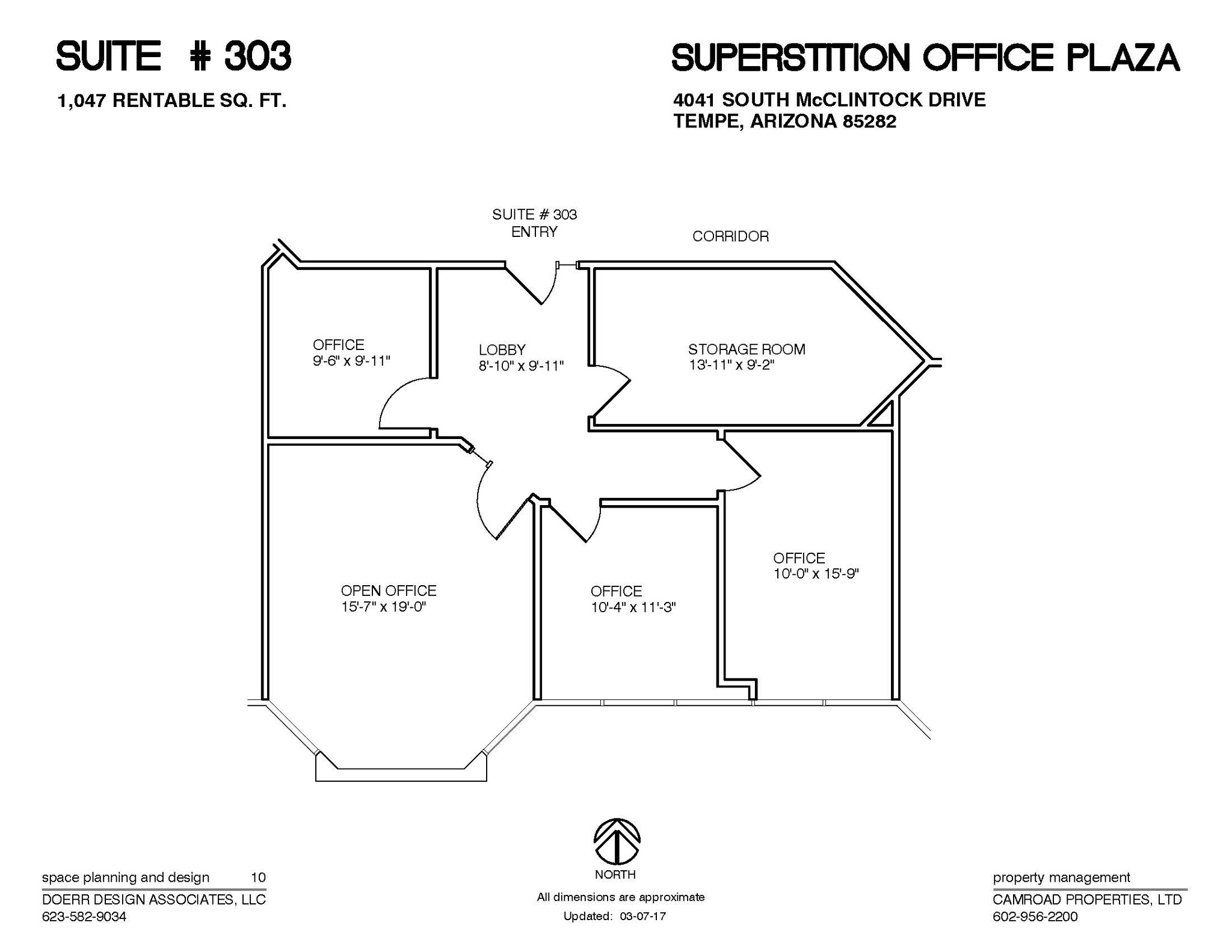 4015 S McClintock Dr, Tempe, AZ en alquiler Plano de la planta- Imagen 1 de 1