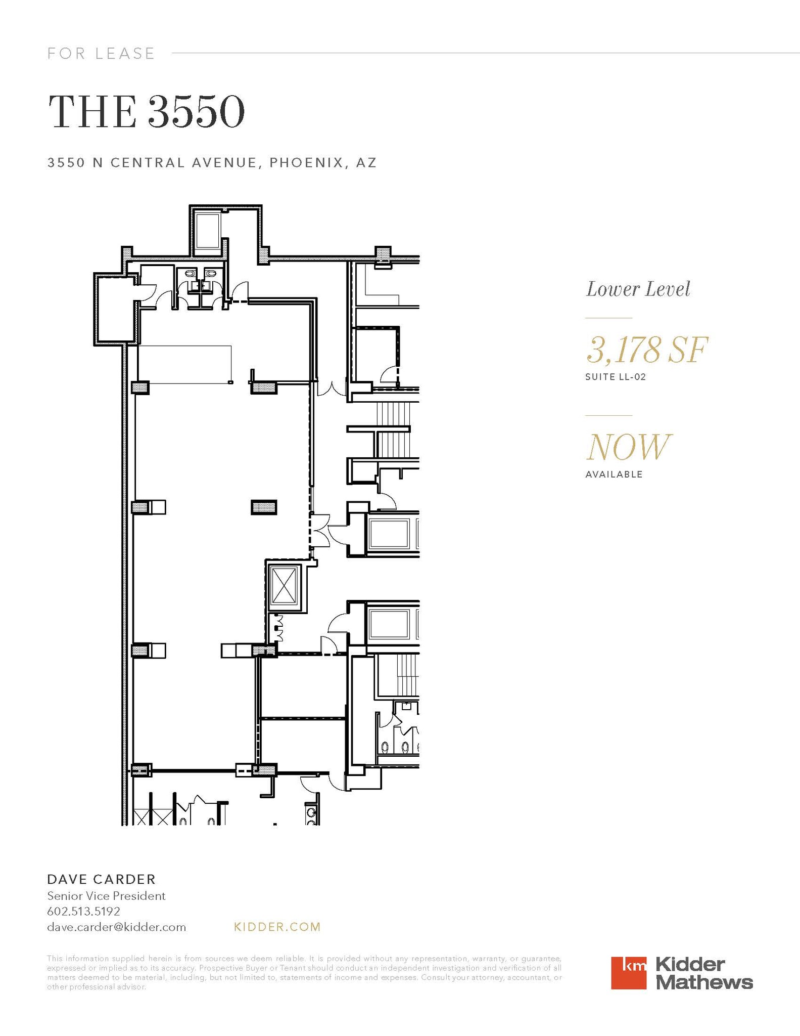 3550 N Central Ave, Phoenix, AZ en alquiler Plano de la planta- Imagen 1 de 1