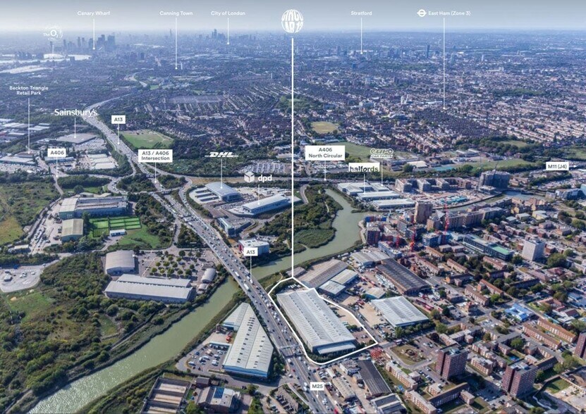 13 Gascoigne Rd, Barking en venta - Vista aérea - Imagen 3 de 16
