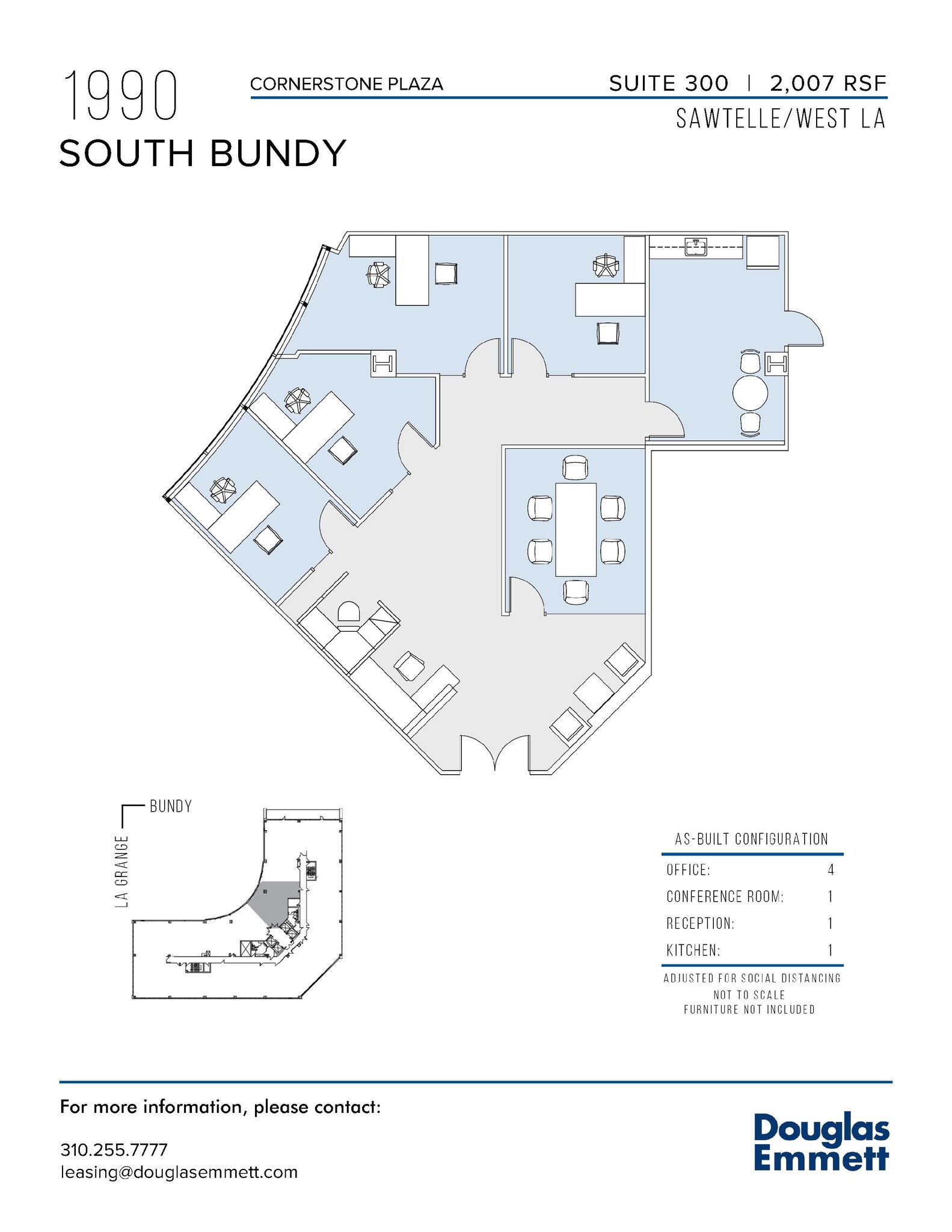 1990 S Bundy Dr, Los Angeles, CA en alquiler Plano de la planta- Imagen 1 de 1