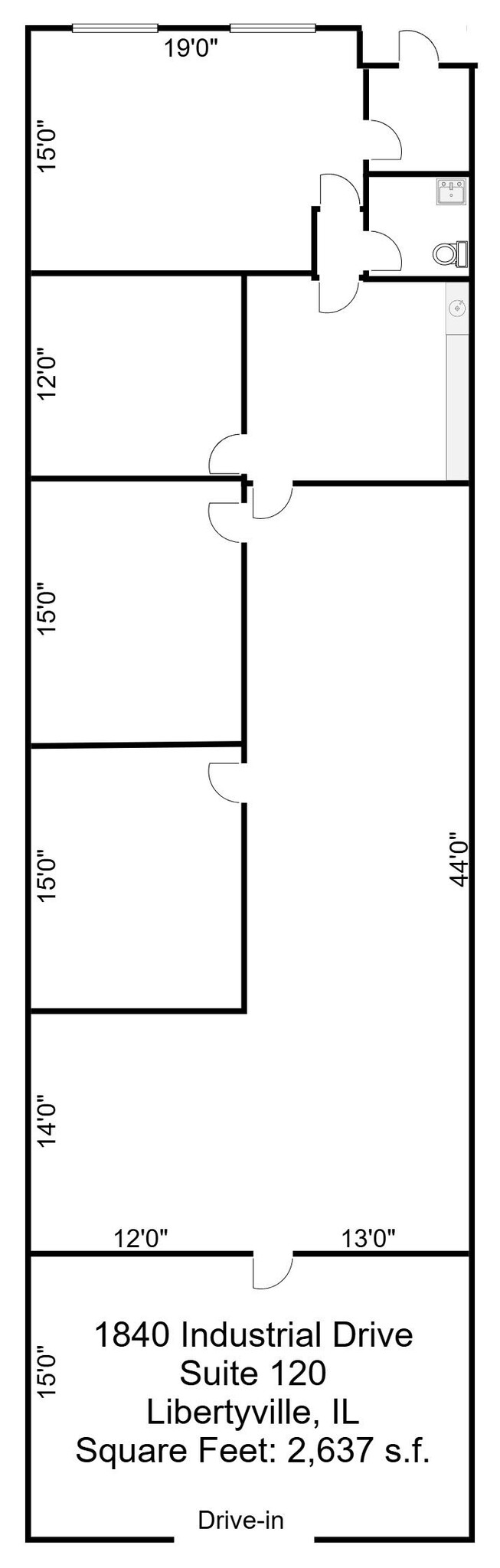 1840 Industrial Dr, Libertyville, IL en alquiler Plano de la planta- Imagen 1 de 1