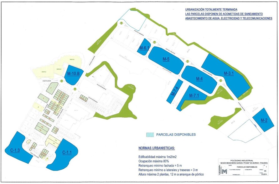 Polígono Jesús Menchero, Fase 1, Borox, Toledo en venta - Plano de la planta - Imagen 2 de 2