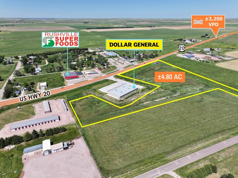 3405 US Hwy 20, Rushville, NE en venta - Vista aérea - Imagen 3 de 5