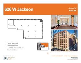 626 W Jackson Blvd, Chicago, IL en alquiler Plano de la planta- Imagen 2 de 3