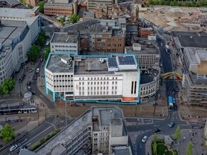 Haymarket, Sheffield, SYK - Aérea  vista de mapa