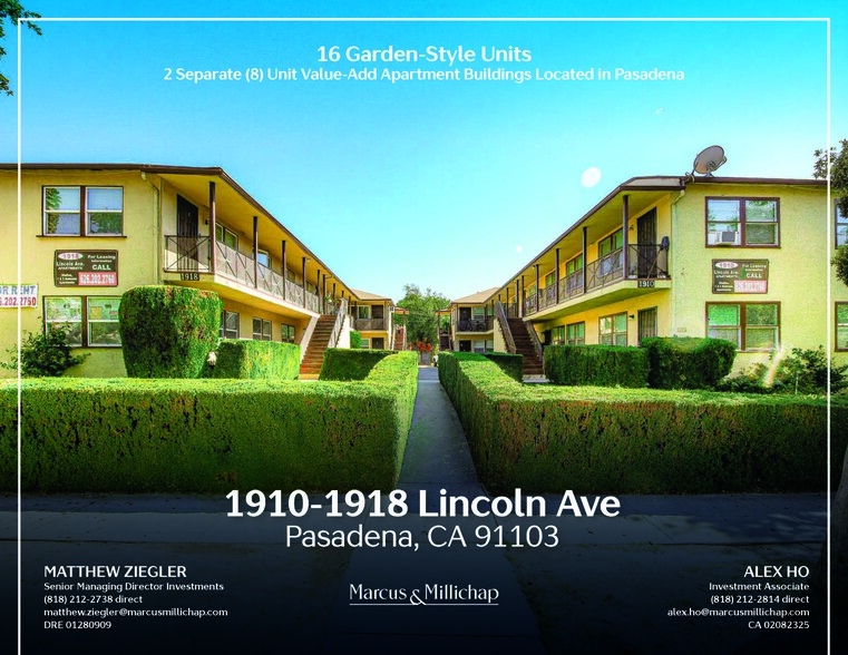 1910-1918 Lincoln Ave, Pasadena, CA en venta - Foto del edificio - Imagen 1 de 9