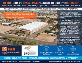 Más detalles de 2525 E Beardsley Rd, Phoenix, AZ - Nave en venta