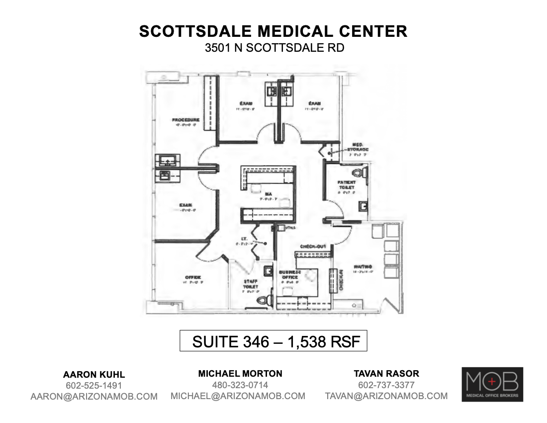 3501 N Scottsdale Rd, Scottsdale, AZ en alquiler Plano de la planta- Imagen 1 de 1