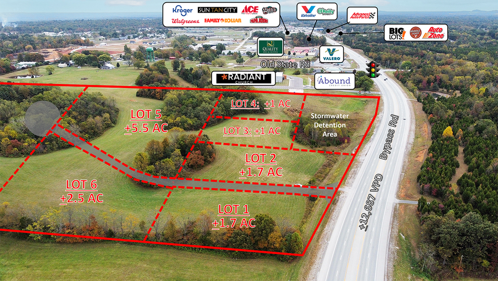 1600 Bypass Rd, Brandenburg, KY en venta - Vista aérea - Imagen 1 de 4