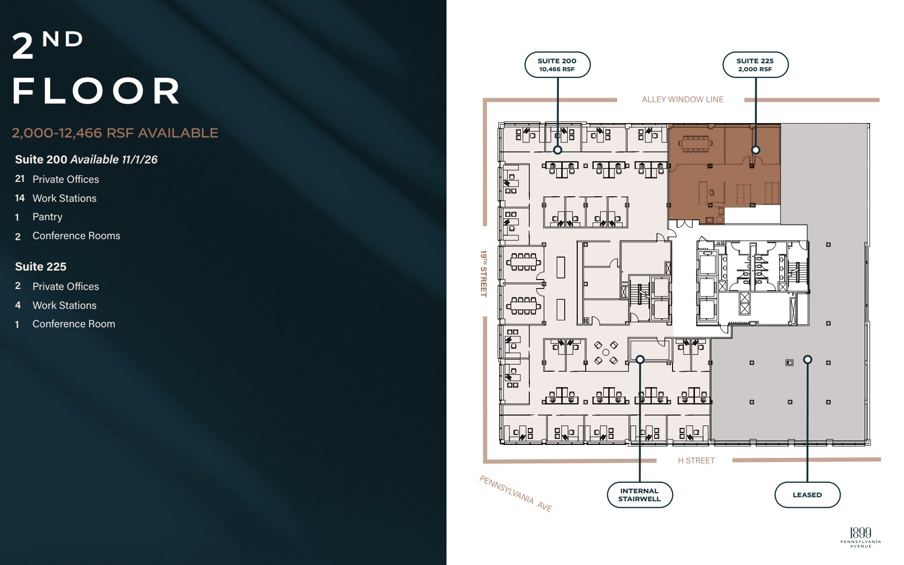 1899 Pennsylvania Ave NW, Washington, DC en alquiler Plano de la planta- Imagen 1 de 1