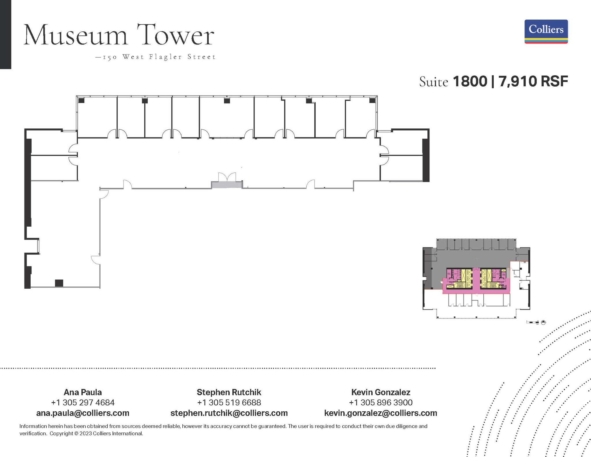 150 W Flagler St, Miami, FL en alquiler Plano de la planta- Imagen 1 de 1