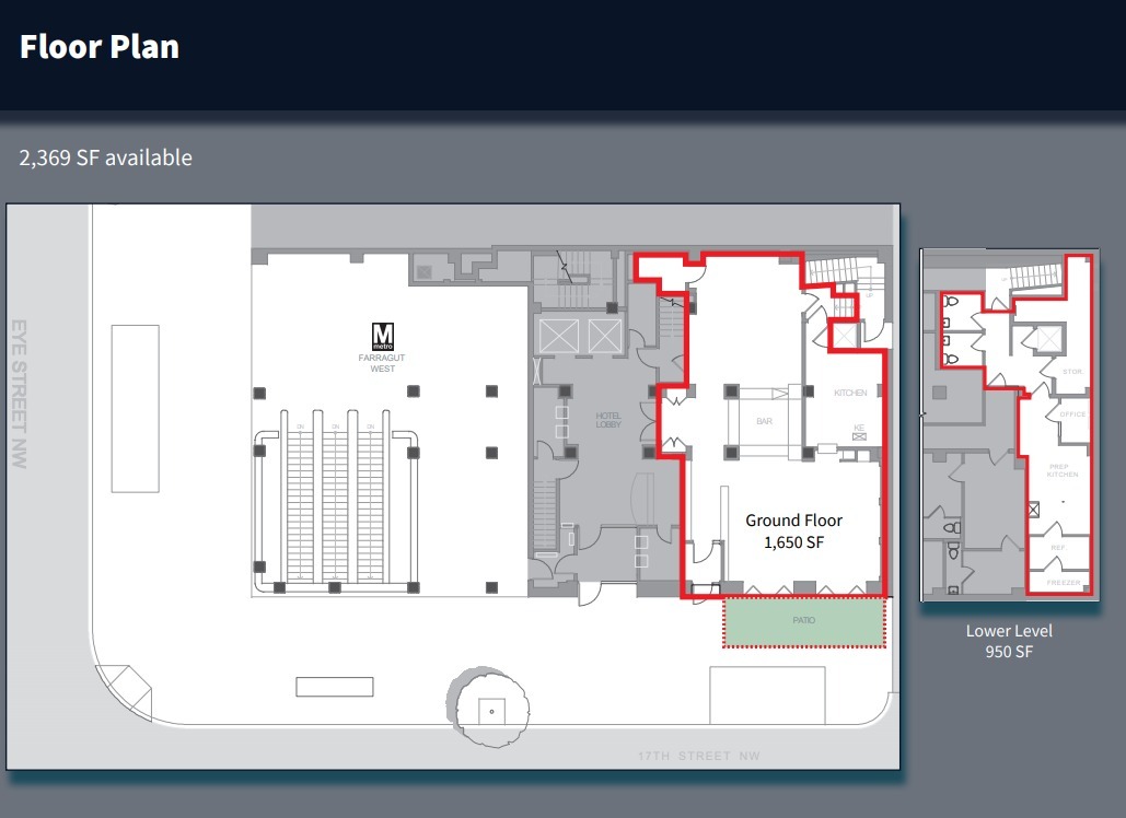 839 17th St NW, Washington, DC en alquiler Plano de la planta- Imagen 1 de 1