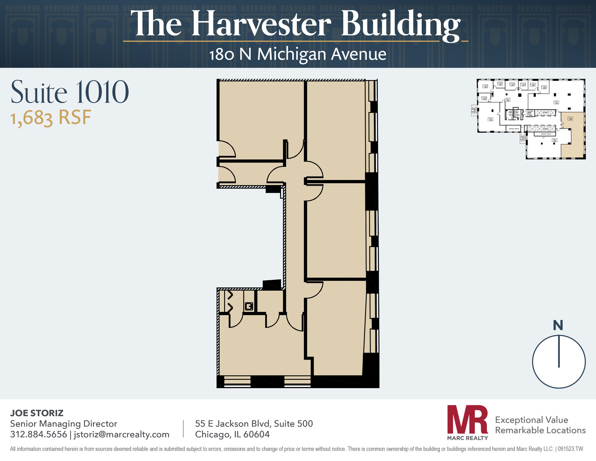 180 N Michigan Ave, Chicago, IL en alquiler Plano de la planta- Imagen 1 de 1