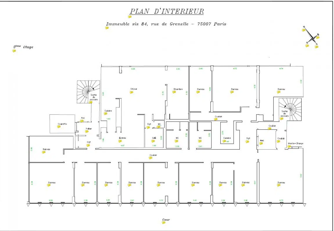 84 Rue De Grenelle, Paris en alquiler Plano de la planta- Imagen 1 de 1