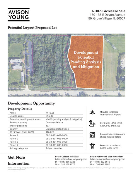 132 Devon Avenue, Elk Grove Village, IL en venta - Plano del sitio - Imagen 3 de 7