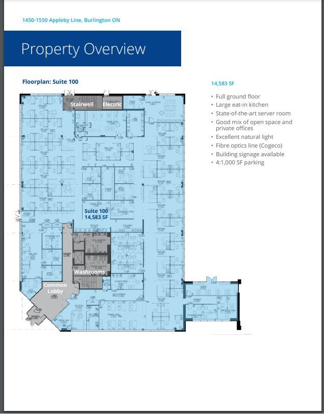 1450-1550 Appleby Line, Burlington, ON en venta Plano de la planta- Imagen 1 de 1