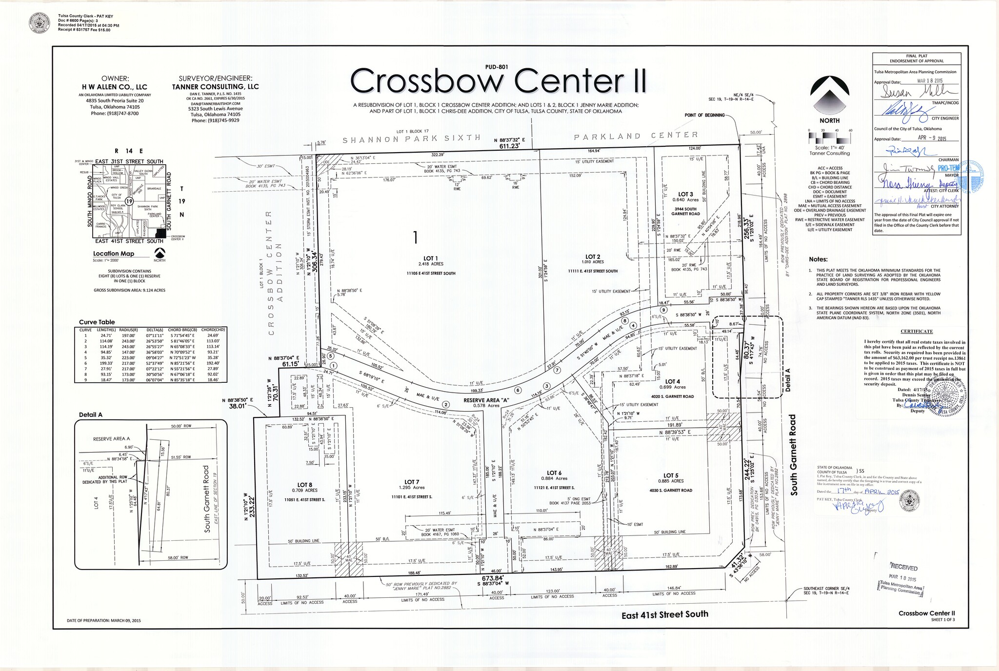 Crossbow Center II, Tulsa, OK en venta Plano de solar- Imagen 1 de 3