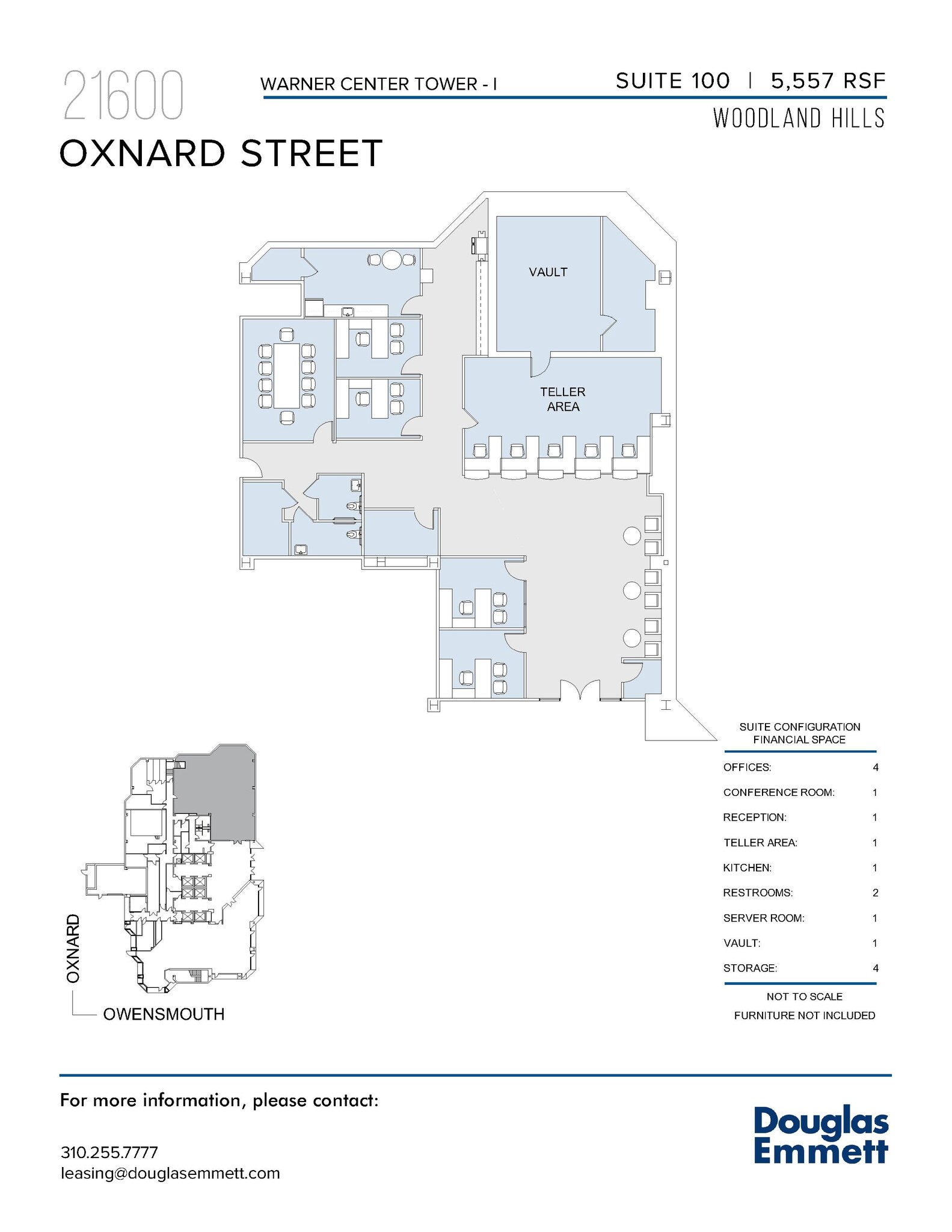 21600 Oxnard St, Woodland Hills, CA en alquiler Plano de la planta- Imagen 1 de 1