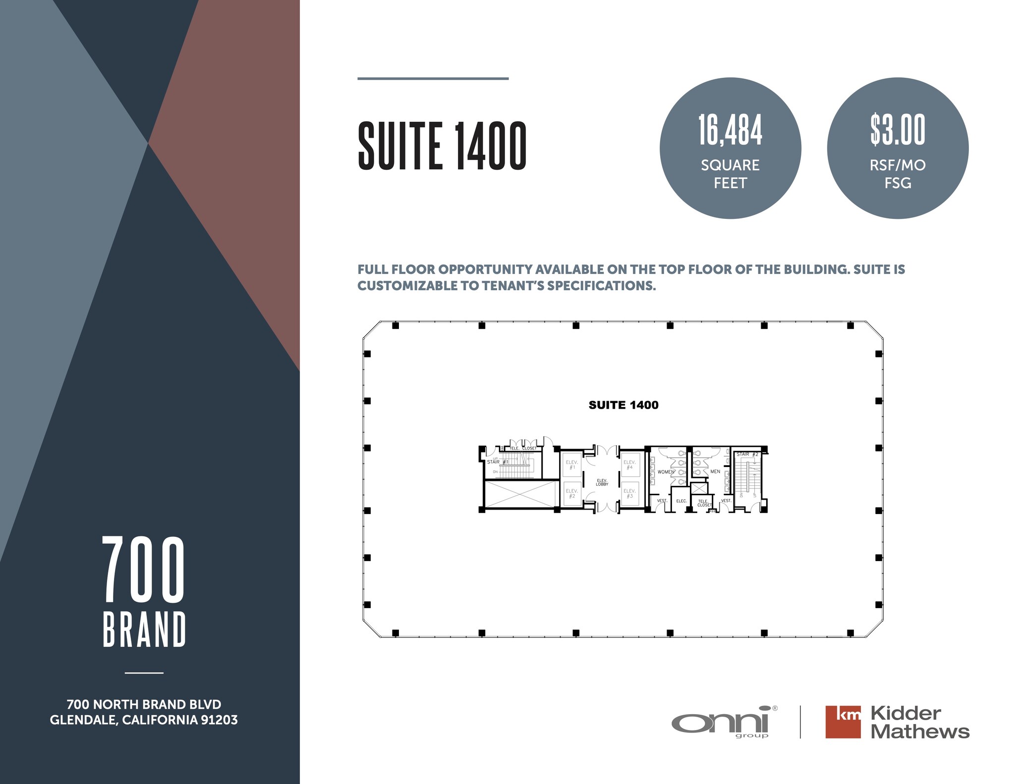 700 N Brand Blvd, Glendale, CA en alquiler Plano de la planta- Imagen 1 de 1