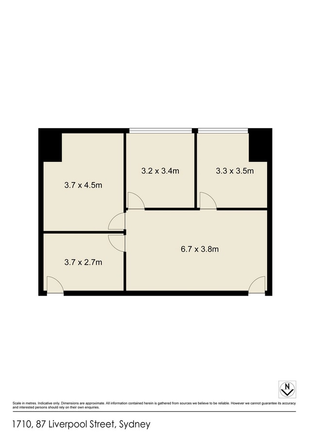 85 Liverpool St, Sydney, NSW 2000 - Unidad 1710 - - Plano de la planta - Image 2 of 6