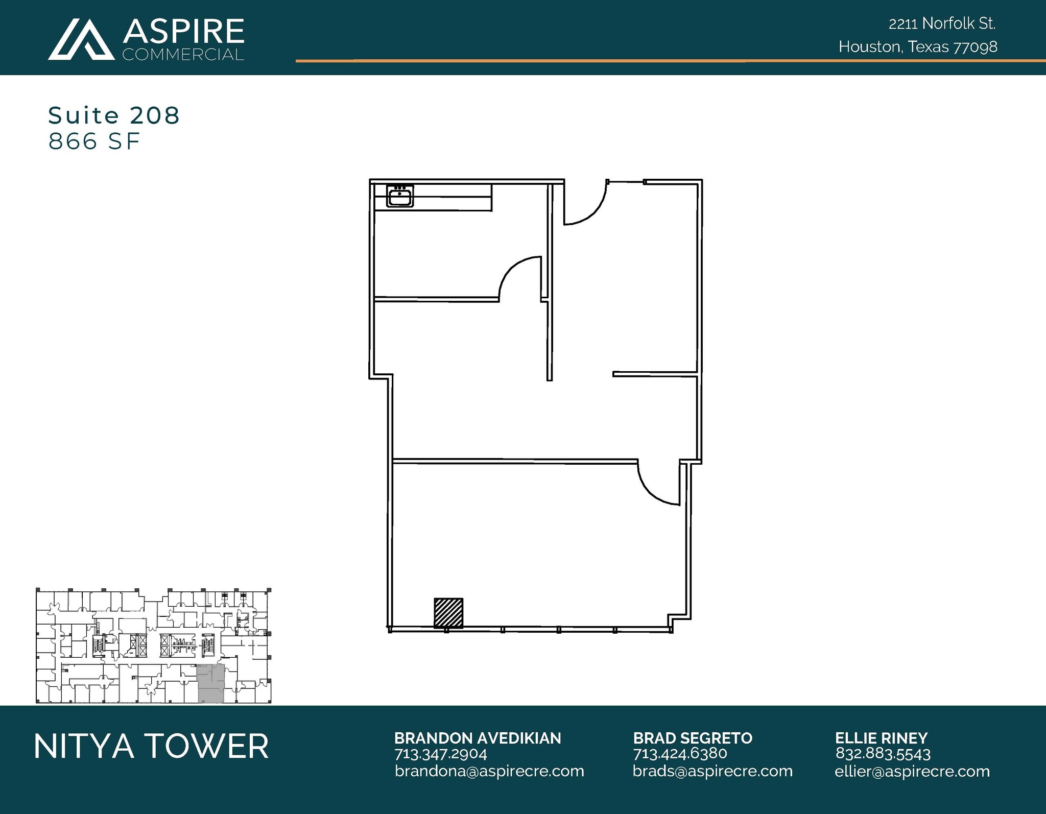 2211 Norfolk St, Houston, TX en alquiler Plano de la planta- Imagen 1 de 1