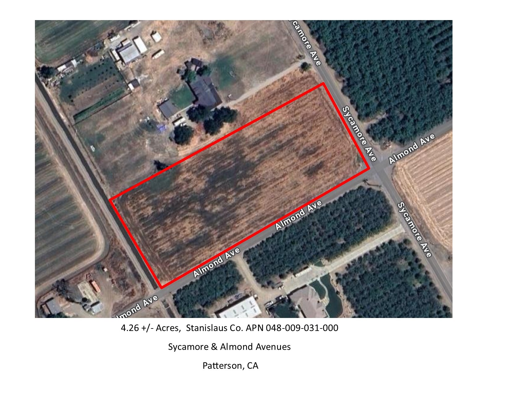 16975 Sycamore Ave, Patterson, CA en venta Vista aérea- Imagen 1 de 6