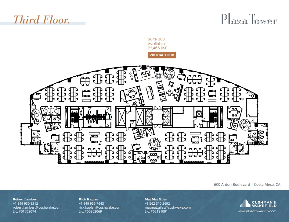 600 Anton Blvd, Costa Mesa, CA en alquiler Plano de la planta- Imagen 1 de 1