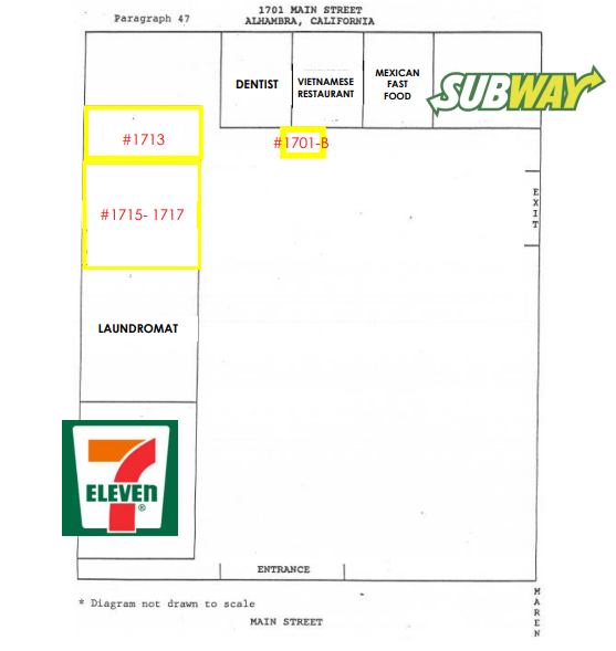 1701 W Main St, Alhambra, CA en alquiler Plano de la planta- Imagen 1 de 1