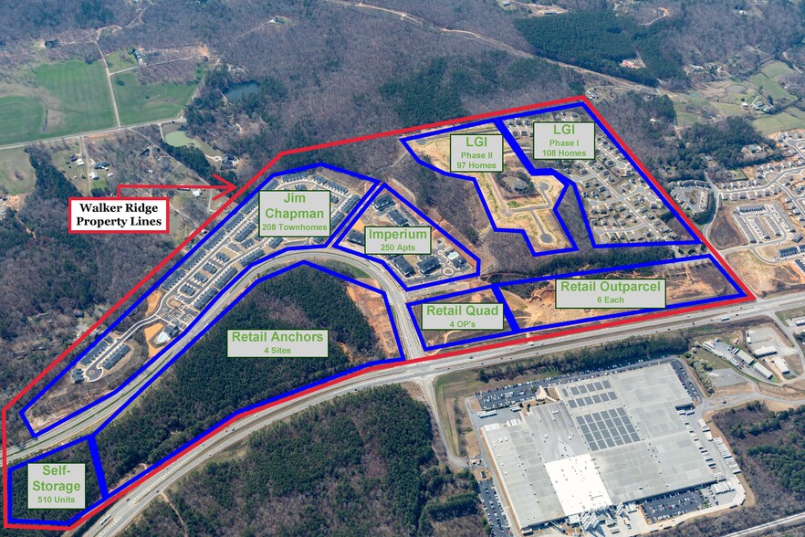 Intersection of 411 & Burnt Hickory Connector, Cartersville, GA en venta - Foto del edificio - Imagen 3 de 52