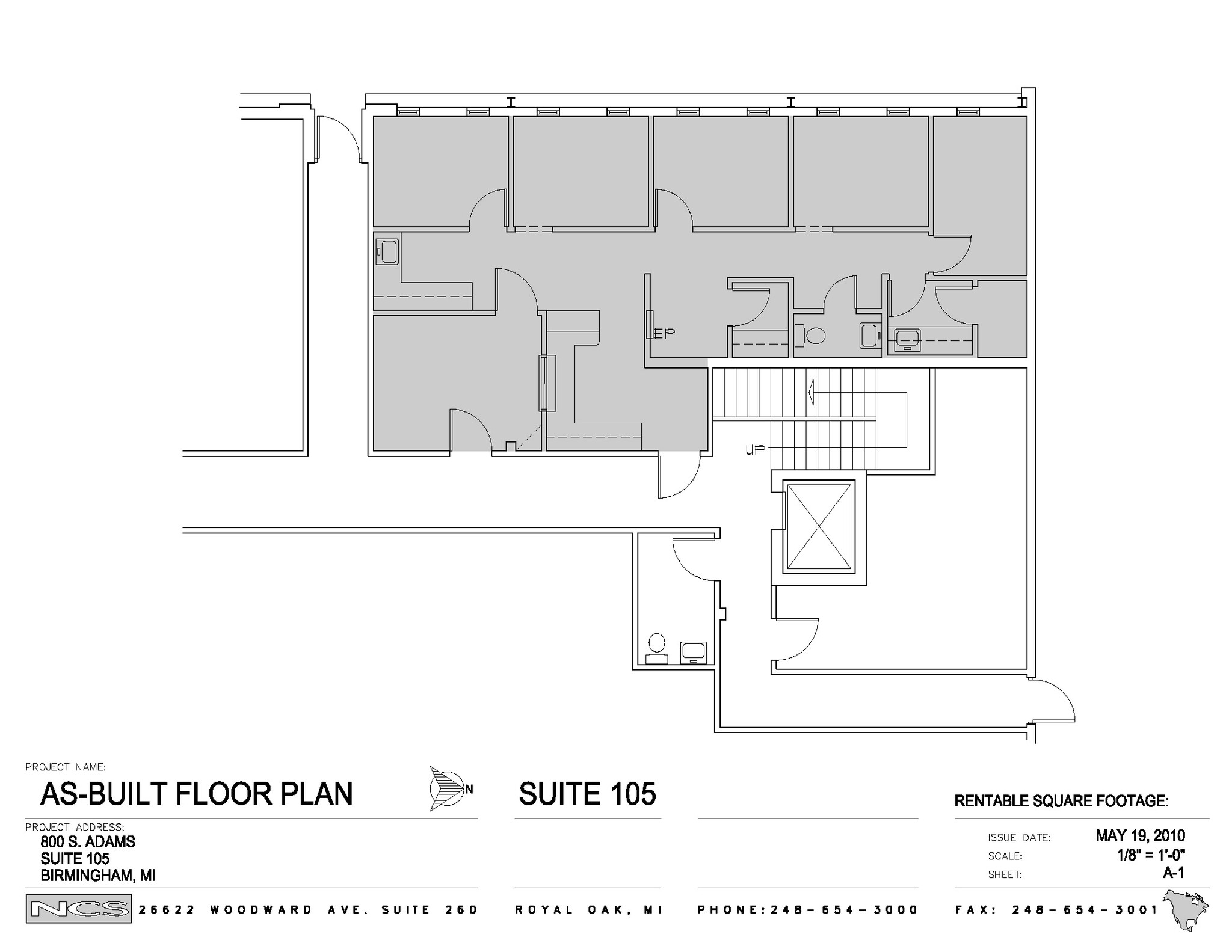 800 S Adams Rd, Birmingham, MI en alquiler Plano de la planta- Imagen 1 de 6